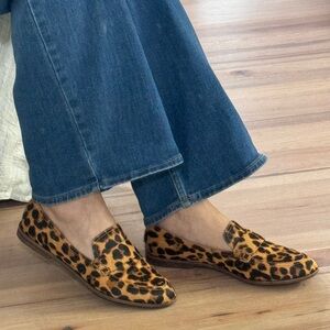 Madewell Penny Loafer in Leopard Calf Hair